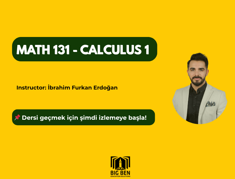 Yeditepe Üniversitesi Math 131 – Calculus I Dersine Hazırlık Rehberi